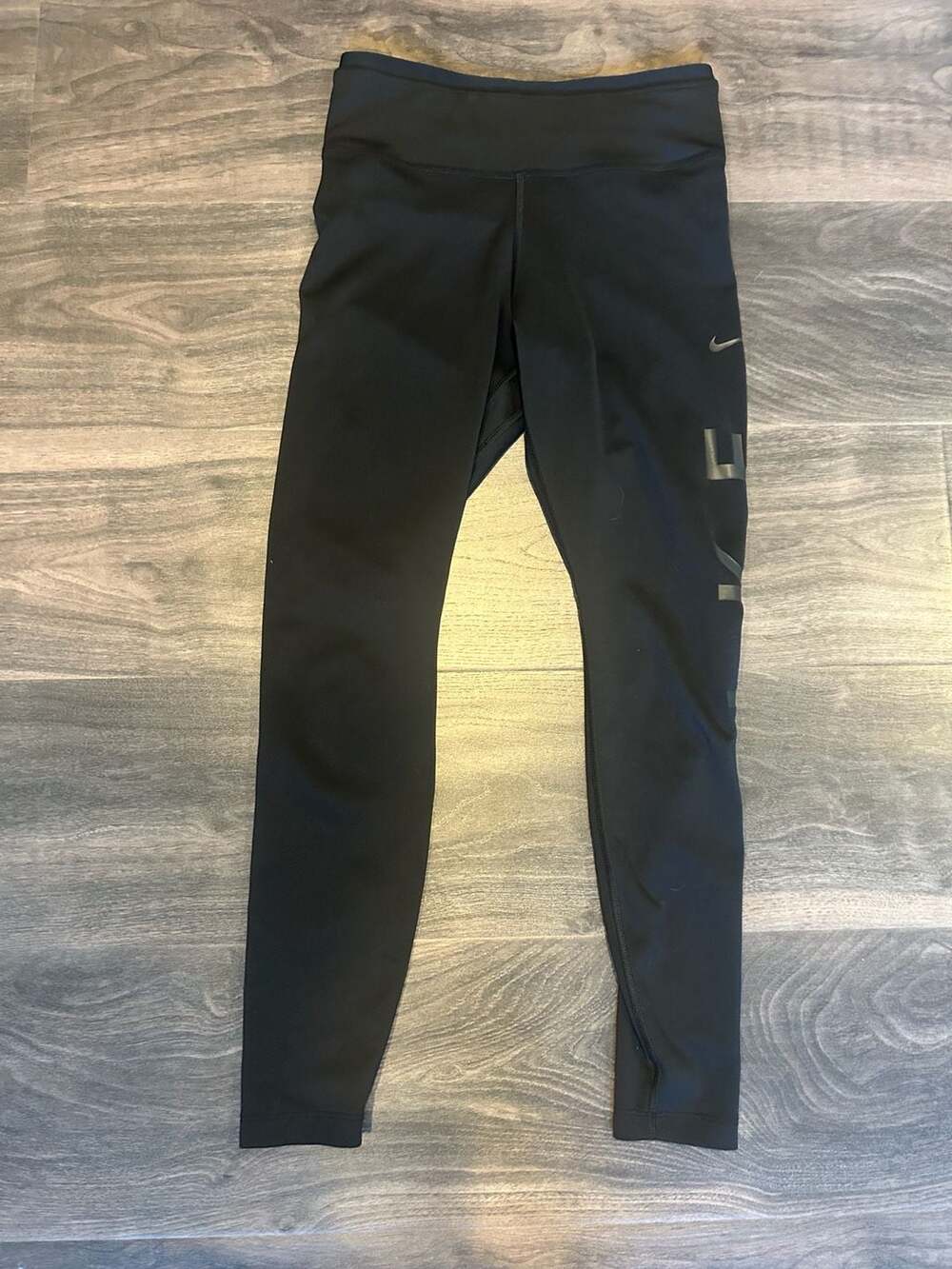 Nike Dri-FIT Leggings Size S Black Graphic Running Pants